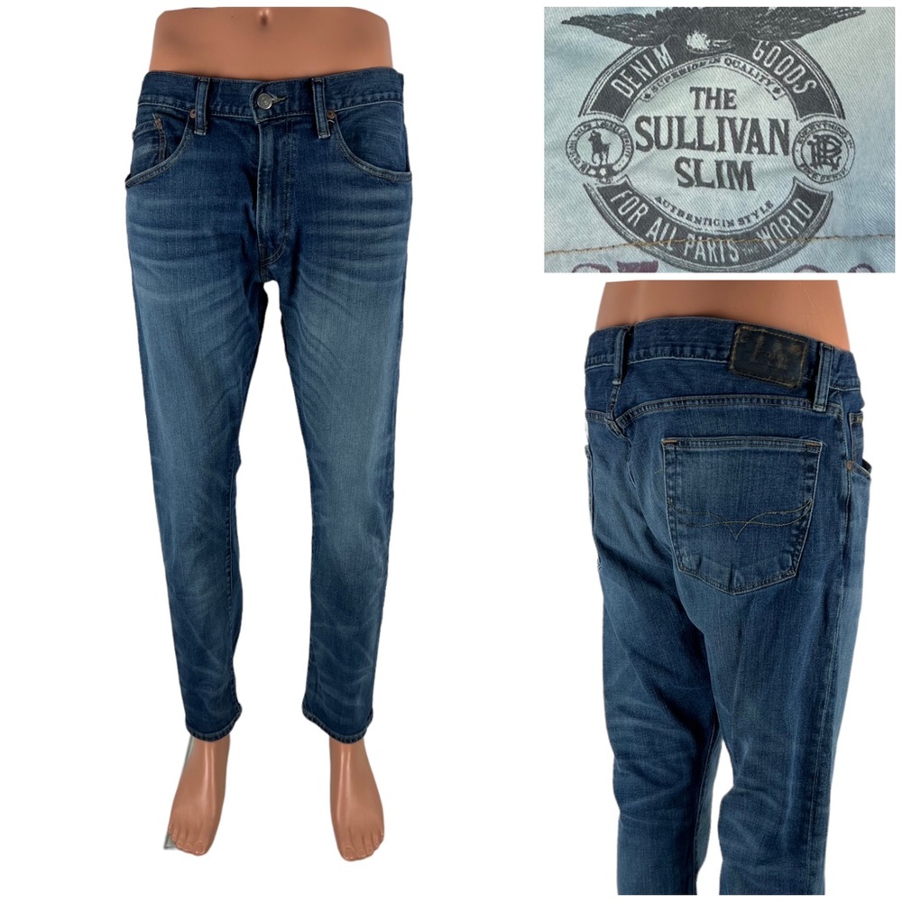 Polo Ralph Lauren Jeans Mens 35 X 30 The Sullivan Slim Denim Cotton Blend